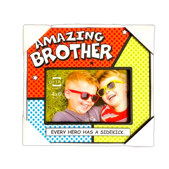 Amazing Brother “Every Hero Has A Sidekick” Photo Frame - NWT - Picture 1 of 3